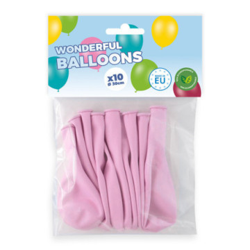 Pack 10 ballons rose pastel biodégradable