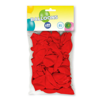 pack 50 ballons rouge