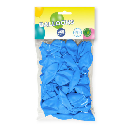 Pack 50 ballons bleu