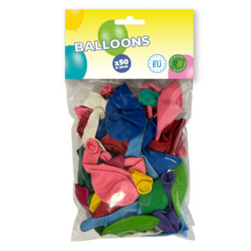 Pack de 50 ballons multicolore