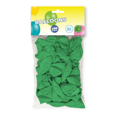 Pack de 50 ballons vert forêt