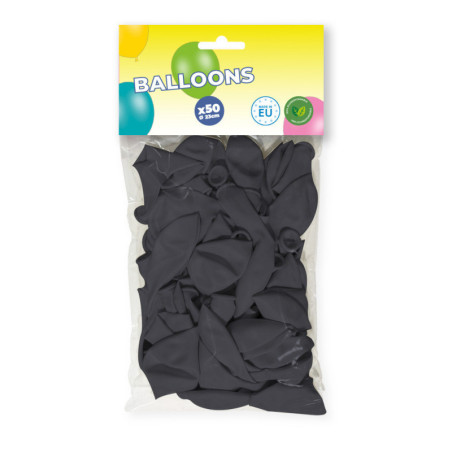 Pack 50 ballons noir