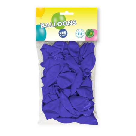 Pack 50 ballons bleu foncé