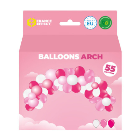 pack arche 55 ballons rose