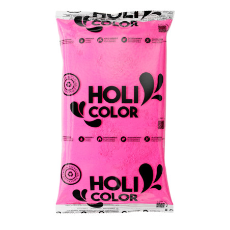 Poudre Holi rose