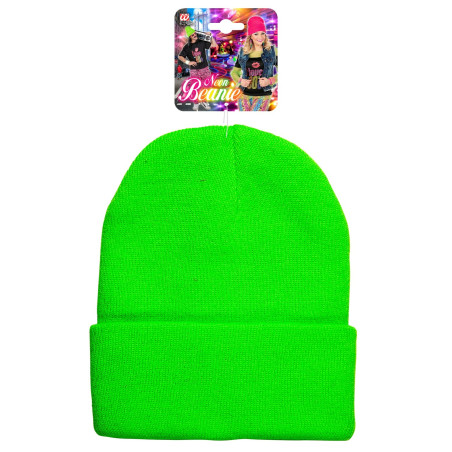 Bonnet stylé vert fluo