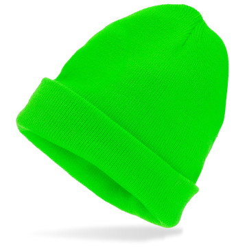 Bonnet stylé vert fluo