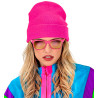 Bonnet confortable rose fluo