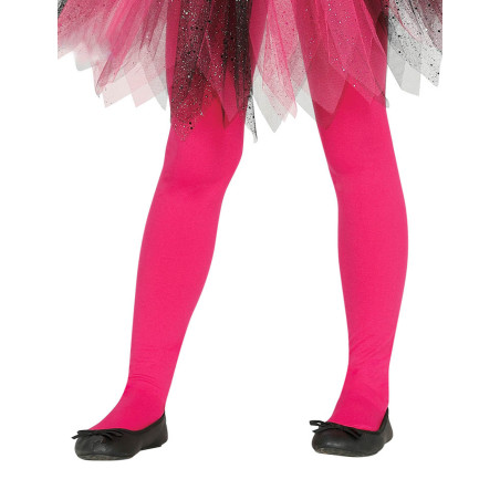 Collants fuchsia opaques fille