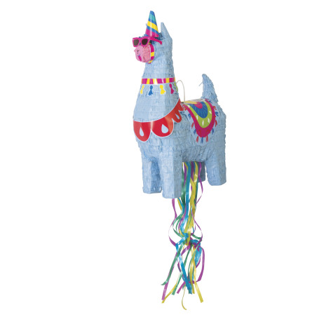 Piñata lama bleu 50 cm