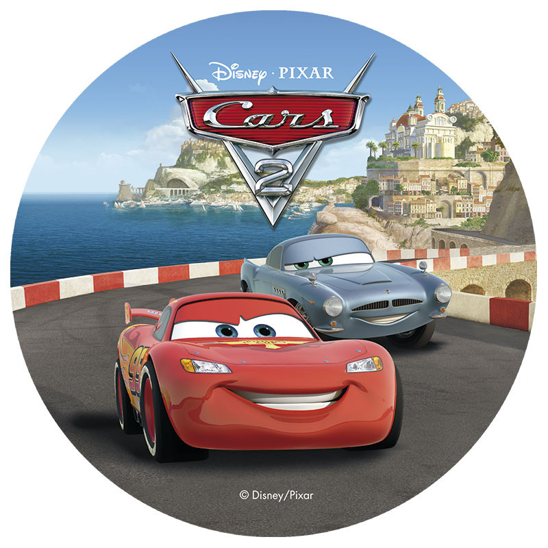 Disque pate à sucre azyme CARS Disney personnalisé avec votre